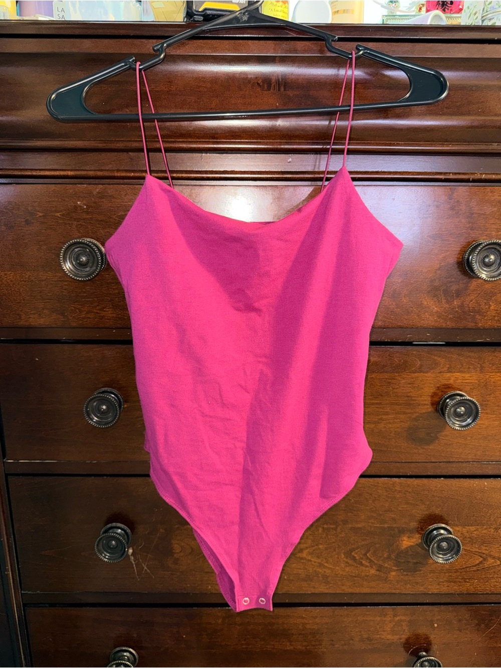 Wild Fable Magenta Cowl Neck Bodysuit | Spaghetti